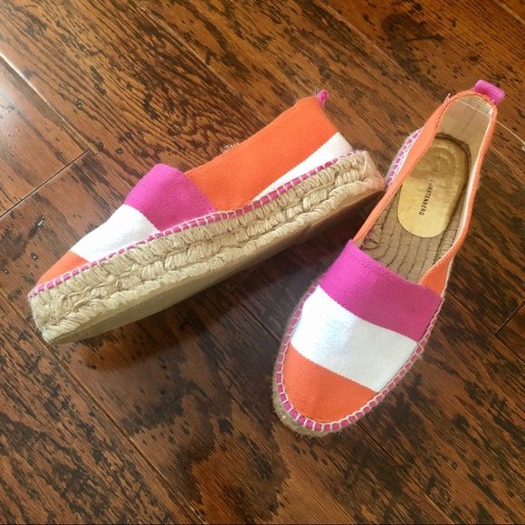 Diane Von Furstenberg Shoes - DvF Striped Canvas Platform Espadrilles - NEW!